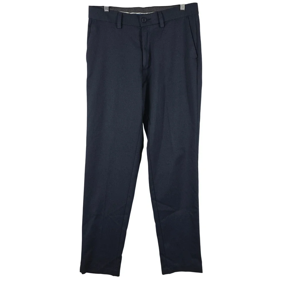 Haggar Cool Right Performance Flex Mens 32x32 Navy Blue Golf Pants